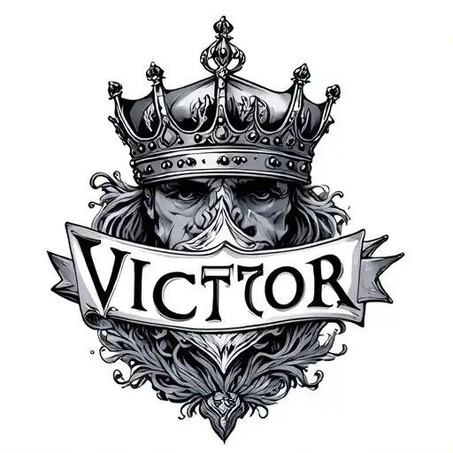 Victor Name With Crown And Details