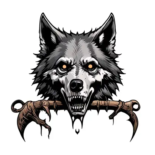 Zombie Head Of The Wolf