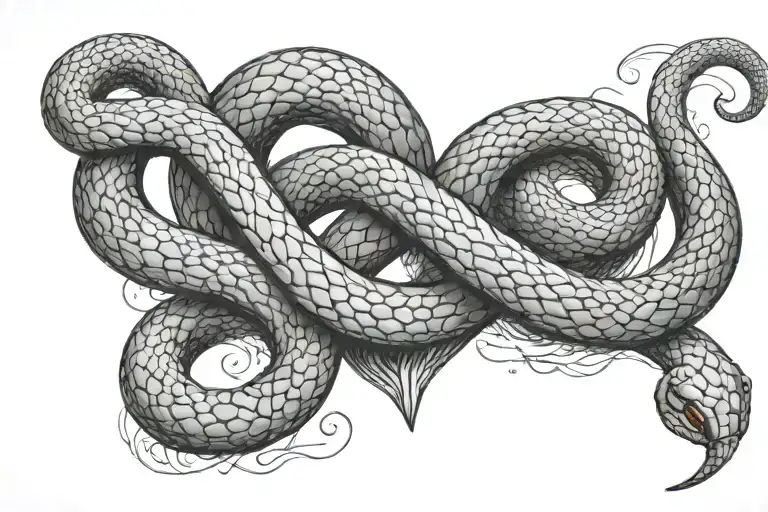 Snake Coiling Around Heart