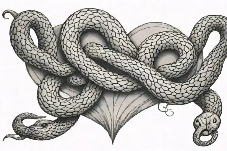Snake Coiling Around Heart