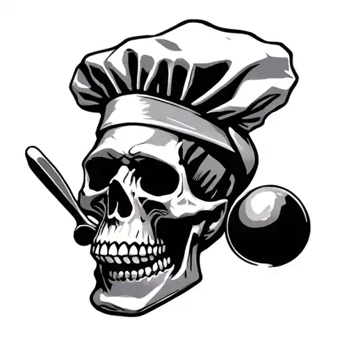 Skull Chef Cooking