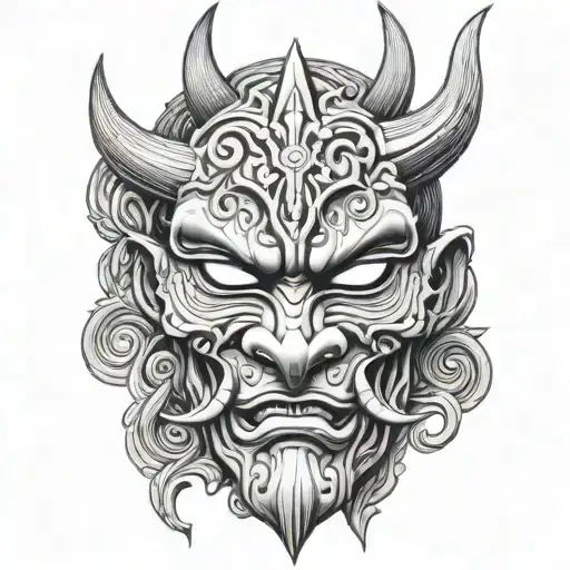 Mask Of Demon Looking Rigth