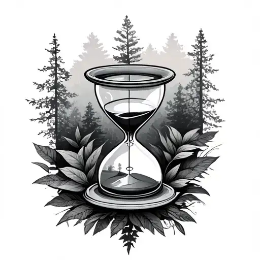 Hourglasses Upstairs Below Forest And Nature