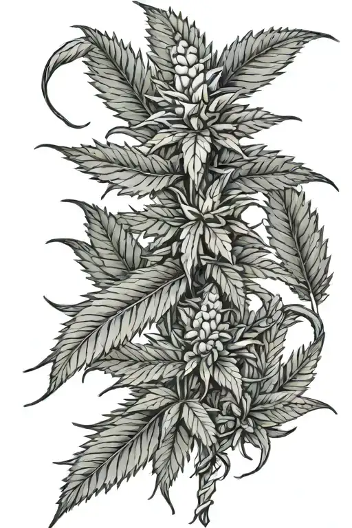 Marijuana With Black Backgroud