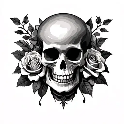 Skeleton With Roses