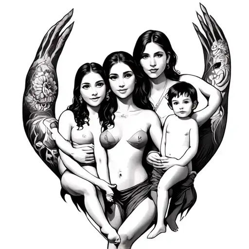 Silaeta Family Papas And 4 Children 1 Woman And 3 Men