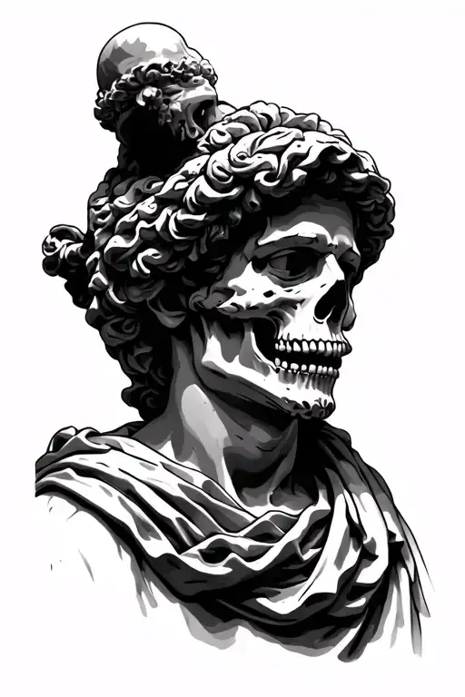 Roman Statue And Death