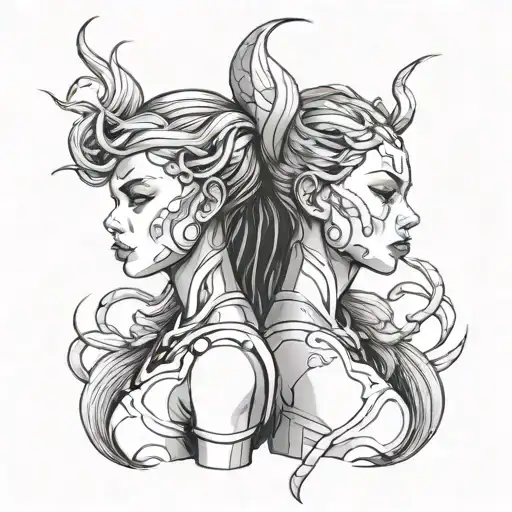 Cyborg Gemini Sisters Hair