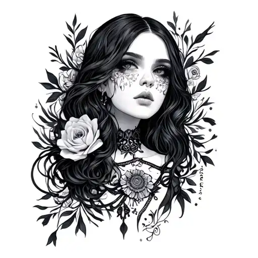 Feminine Outline Gothic Inspired