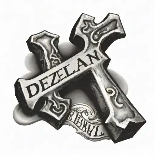Cross With Name Dezelan