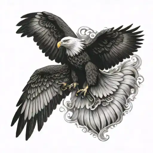 Eagle Memorial Tattoo For Dad