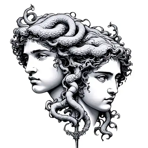 Staff Of Hermes And Medusa