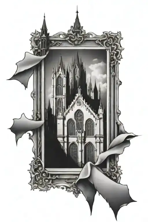 Gothic Architechture With Large Windows With A Frame Pointy Buildings