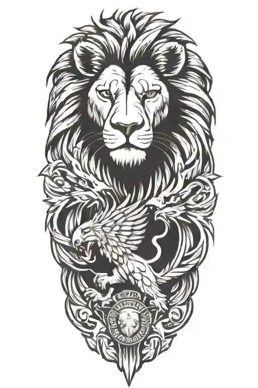 Lion And Eagle
