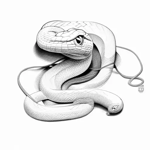 Snake From Above Perspective