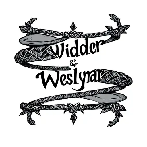 Name Wilder And Weslymar Written In Nordic Bracelets