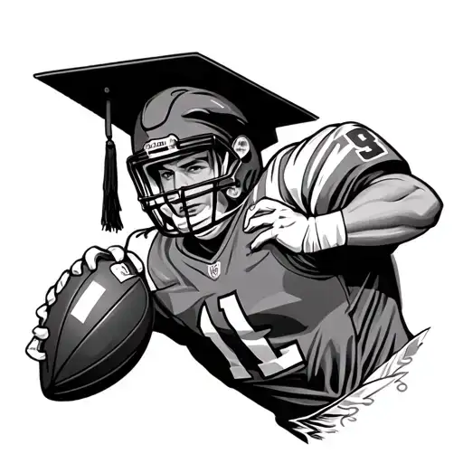 Football Playerhigh School Graduate