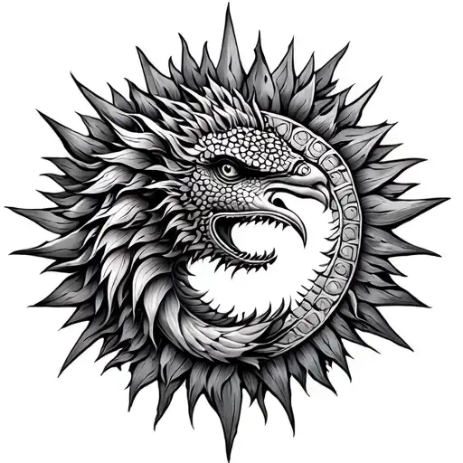 Quetzalcoatl Eating The Sun