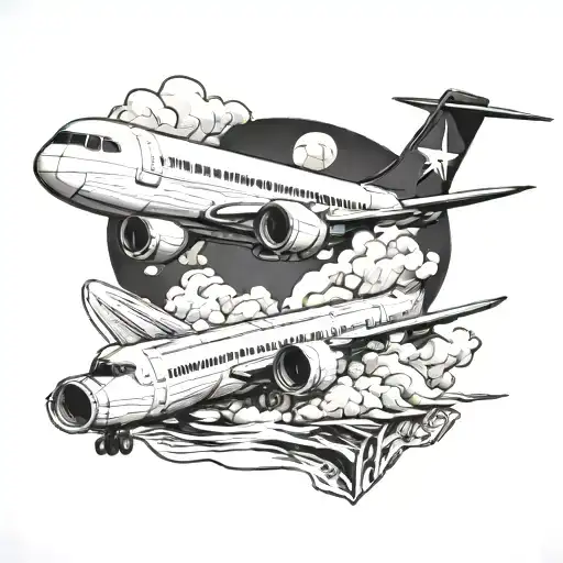 A Culinary Masterpiece Being Served On A Plane Wing