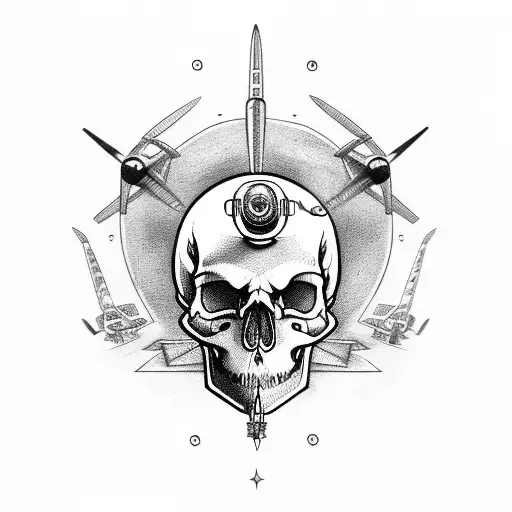 Aviation Tools Forming A Skull Shape
