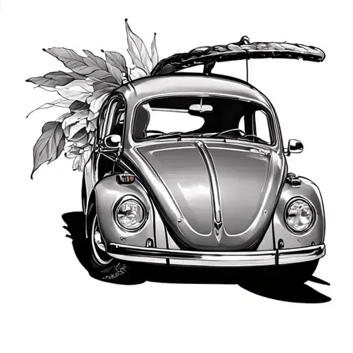 1971 Vw Beetle Black And White
