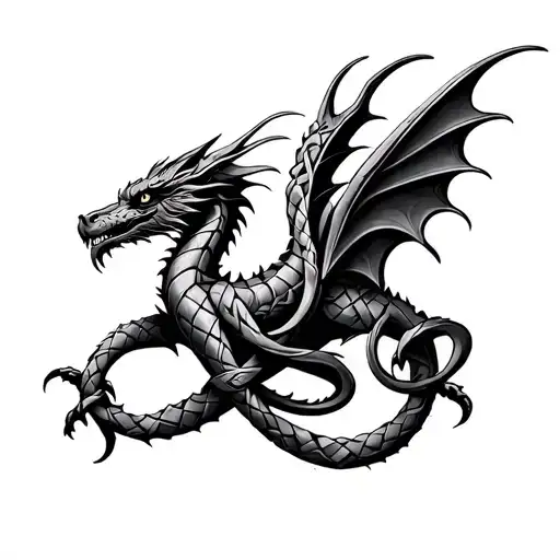 3 Celtic Dragons Trinity Knot