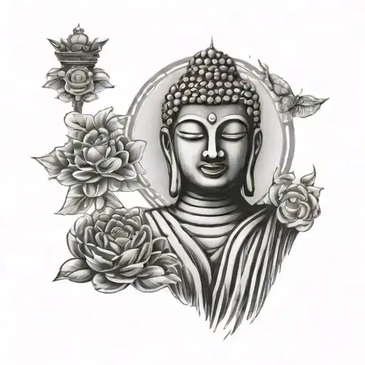 Buddha And Roman Numerals