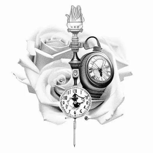 Zeus With Roses And Clock