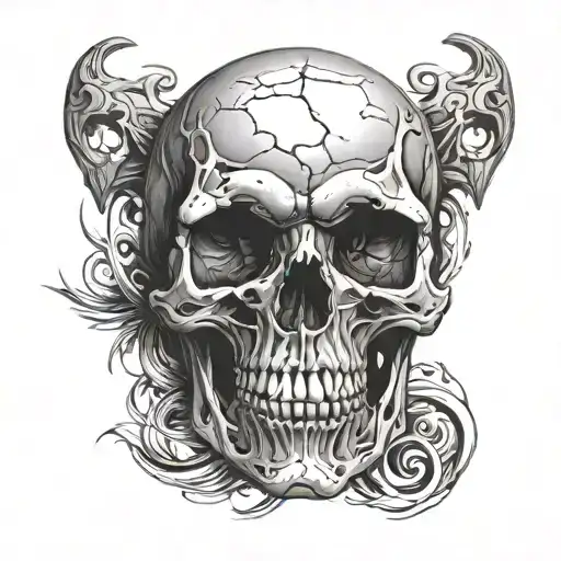 Skull From The Front