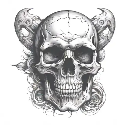 Skull From The Front