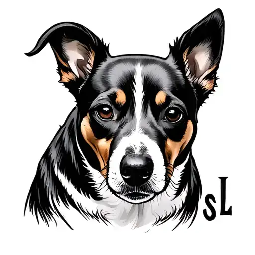 Dog With Letters Gustl