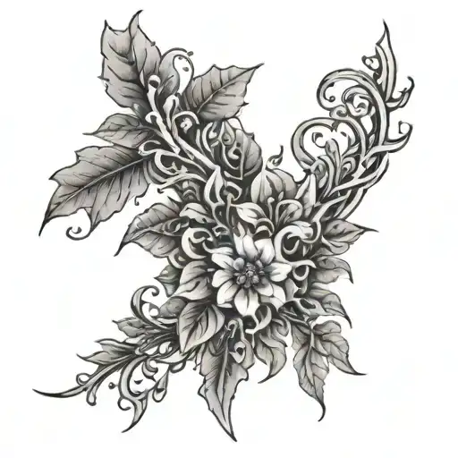 Wrap Around Vine And Thorn In Forearm
