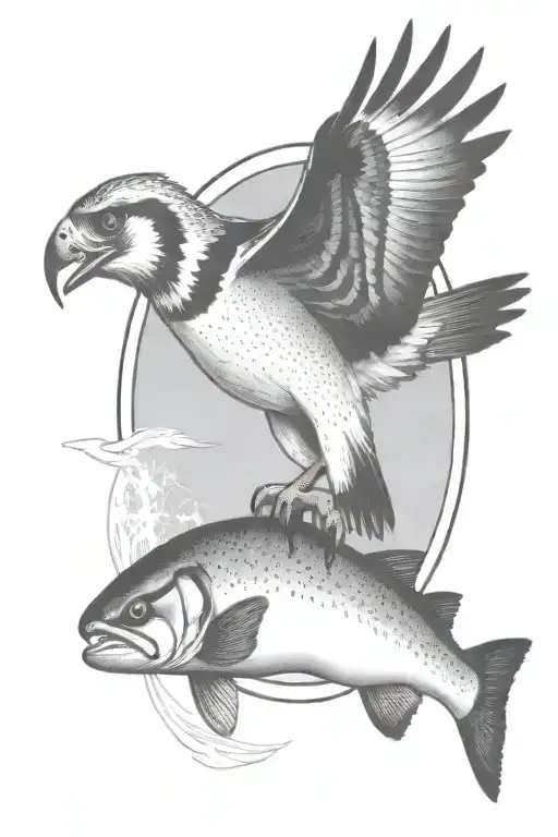 Osprey Catching A Rainbow Trout