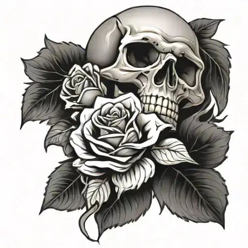 Skull And Rose