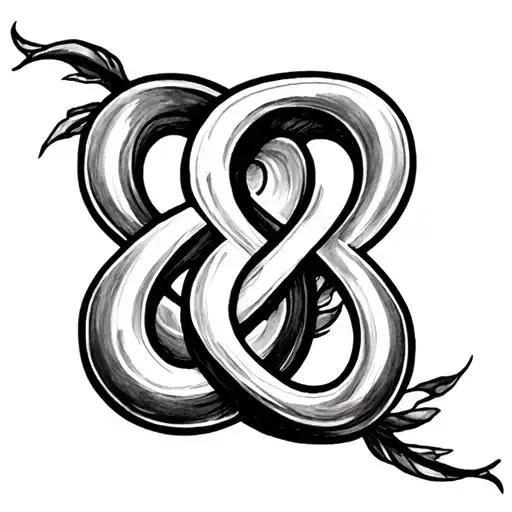 Number 8 And Infinity Symbol