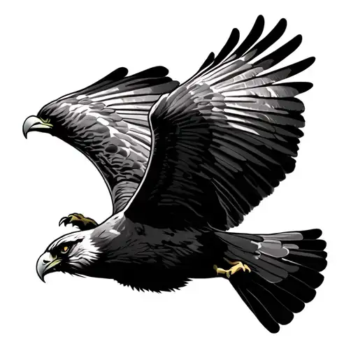 Red Tailed Hawk Flying