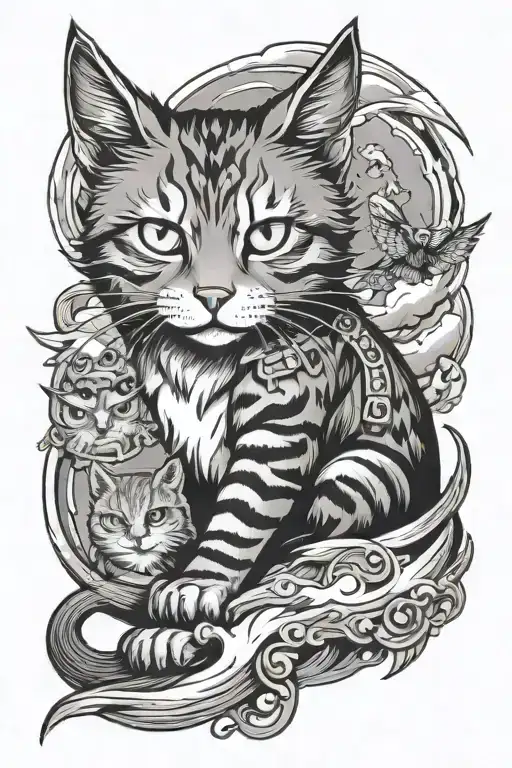 Cat Dog And Owl On Cloud Strife