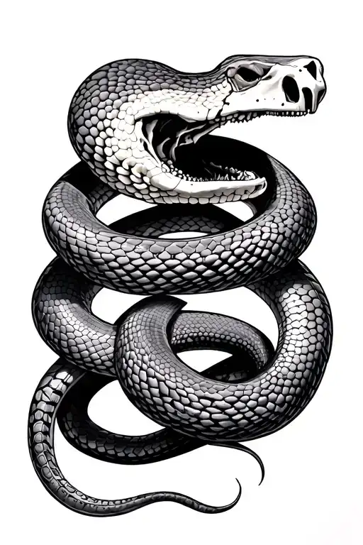 Snake Skeleton Around Arm