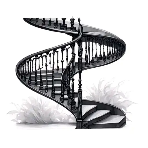 Two Winding Stairs That Make An Hourglass