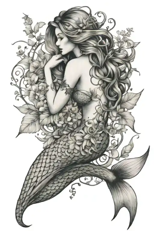 Mermaid Tail Plants Intertwined