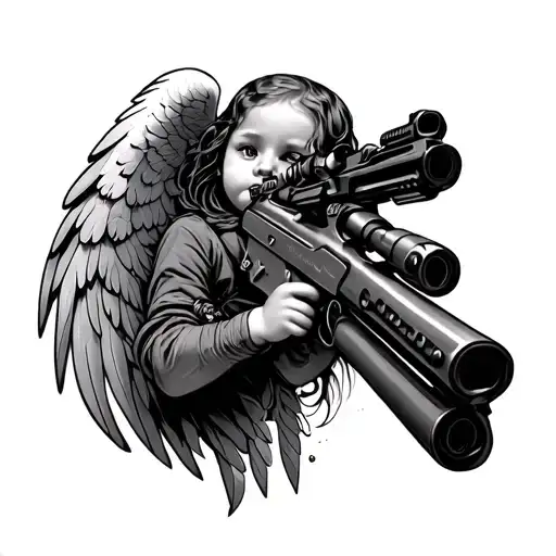 Angel Bebe Con Ak 47 Instead