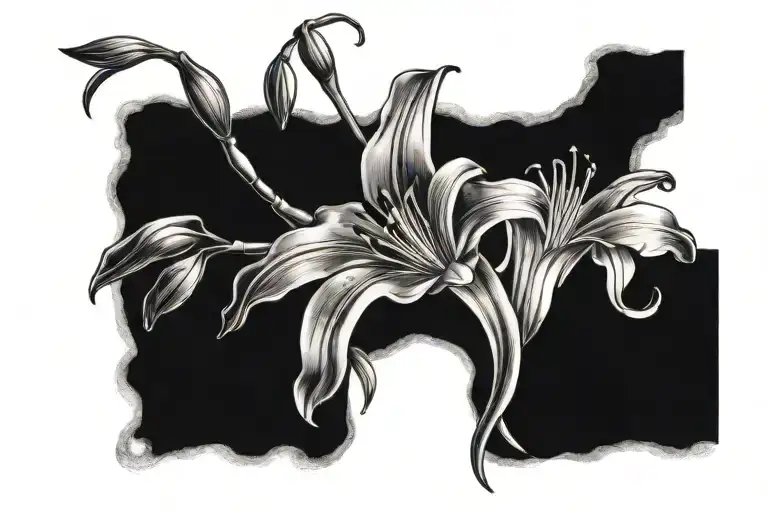 Lily With Faith In The Stem Wrapped