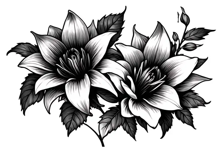 Lillies Roses Sunflower Vine Wrapping