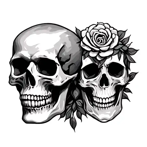 Spanish And Skull And Skull Tattoo