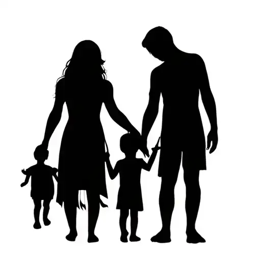 Parents And Their Two Male And Female Children