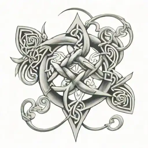 Celtic Peace Knot With Irish Gaelic Surrounding It