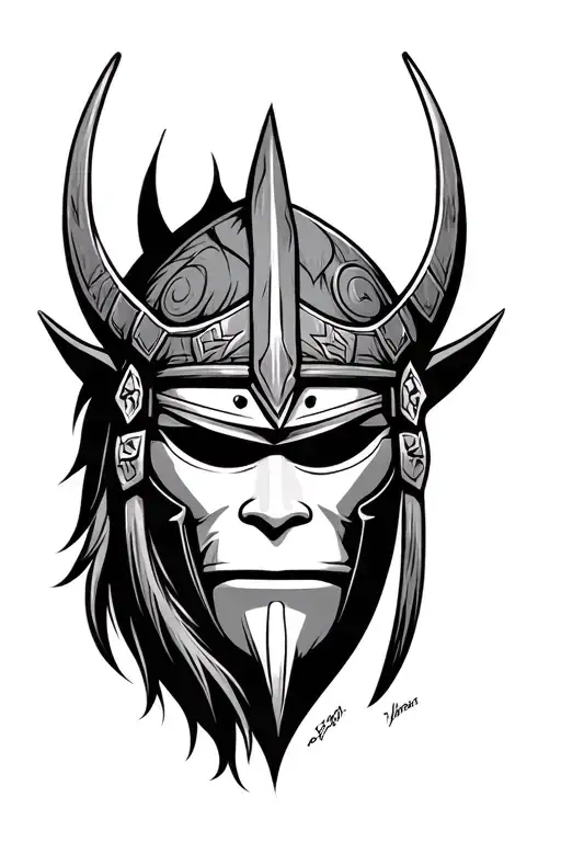 Viking And Samurai Mask