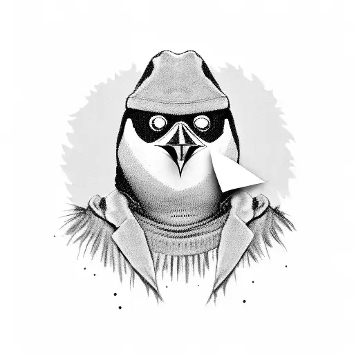 Linux Penguin Wearing A Hacker Mask