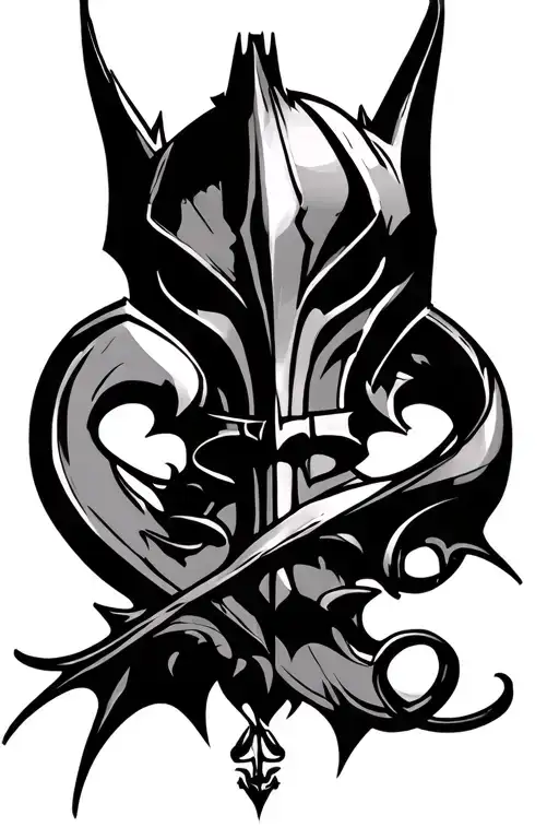 Flour De Lis And Batman Symbol Integrated