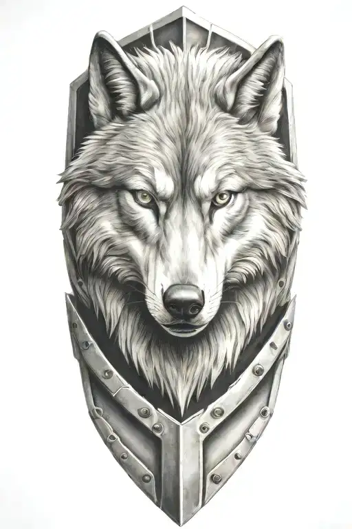 Realistic Body Armor With Wolf